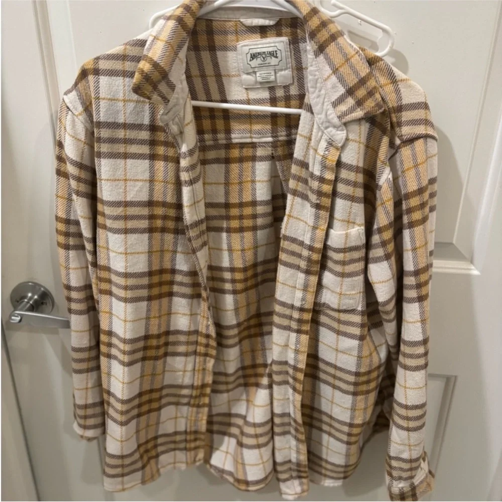 AE Plaid Button Up Shirt - Picture 1 of 9